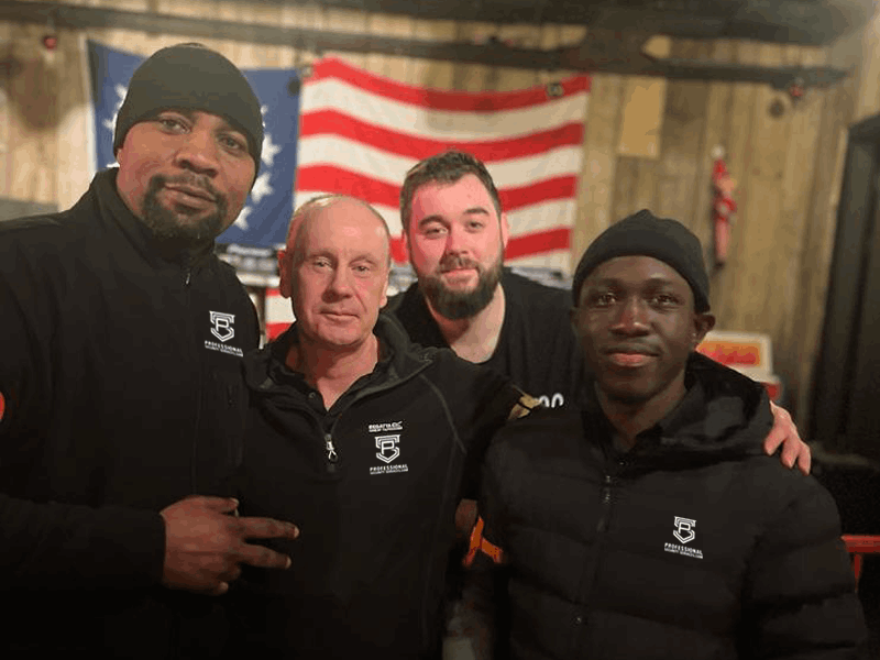PSS security team working together indoors